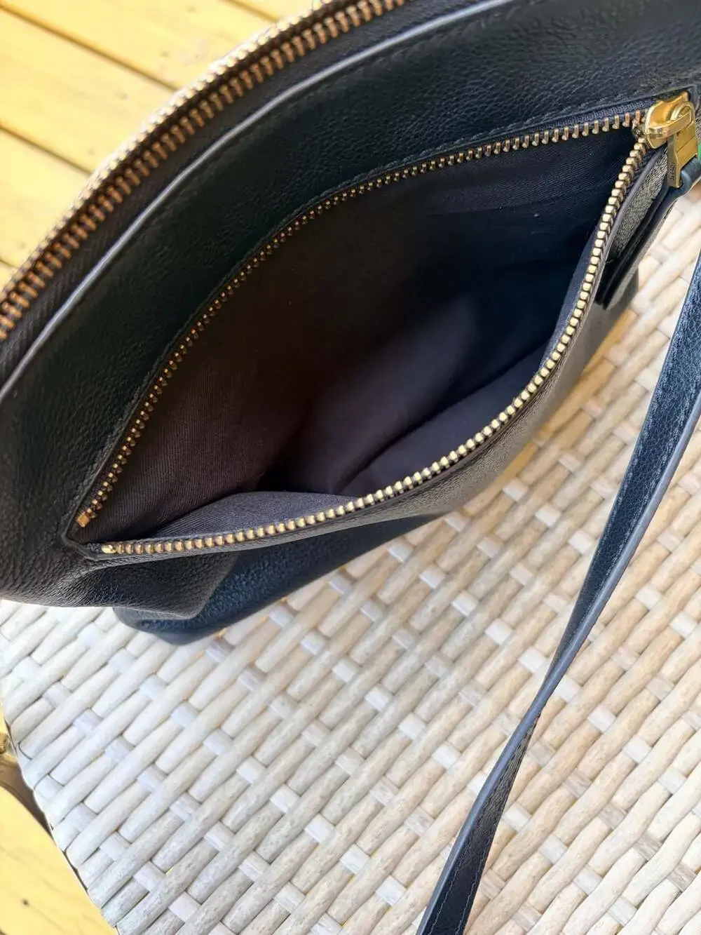 Fossil Fiona Small Black Leather Crossbody Bag